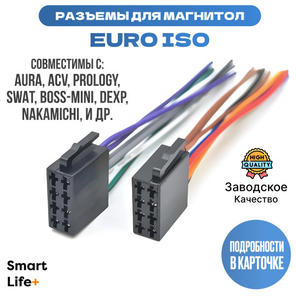 ISO разъем для магнитолы ПАПА, евроразъём, еврофишки для подключения ...