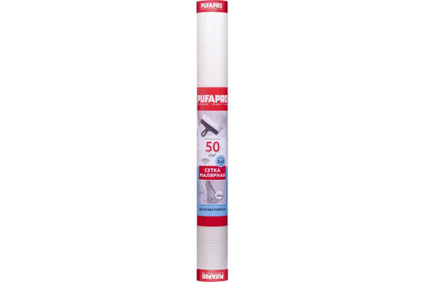 Малярная стеклотканевая сетка PUFAPRO 2х2 мм, 50 г/кв.м, 1 м х 30 м ...