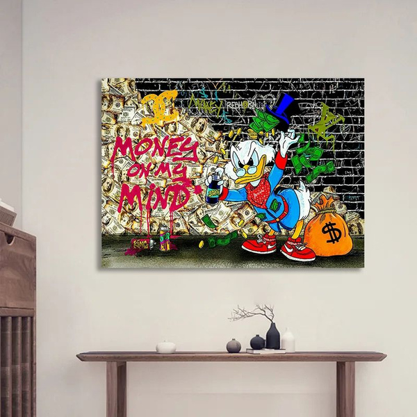 Дональд Дак картина, Дональд Дак с деньгами, 60х80 см. - купить по ...