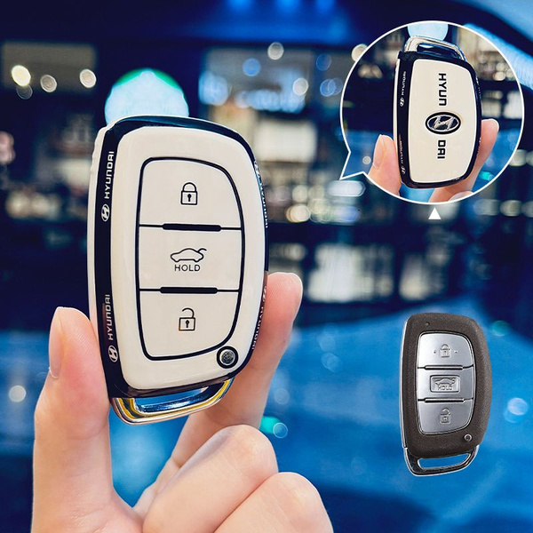 TPU Tampa Da Chave Do Carro Remoto Caso Hyundai Elantra Solaris Tucson - Foto 6