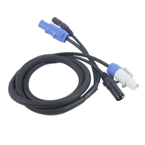 Комбинированный разъем кабеля DMX Powercon и сигнальная линия DMX XLR A ...
