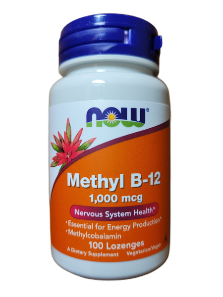 Метил Б-12 (Витамин В12) Нау Фудс 1000 мкг, 100 пастилок / Methyl B-12 ...