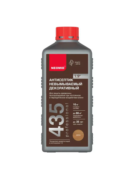 Neomid 435 декоративный невымываемый антисептик, орех (0.5 кг ...