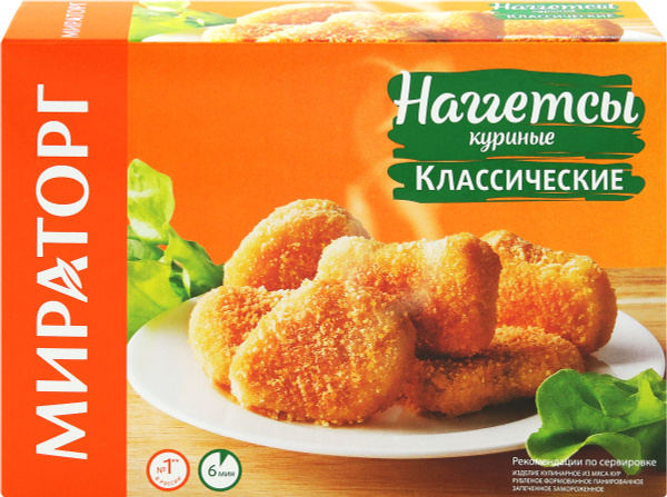Характеристики Наггетсы МИРАТОРГ куриные классические,300г подробное ...