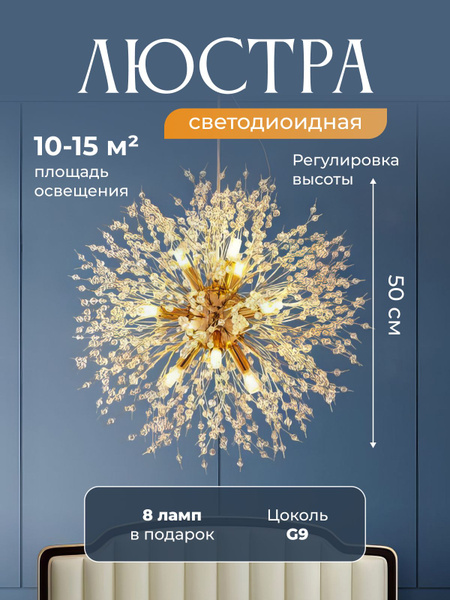 Люстра потолочная светодиодная на кухню в спальню купить на OZON по ...