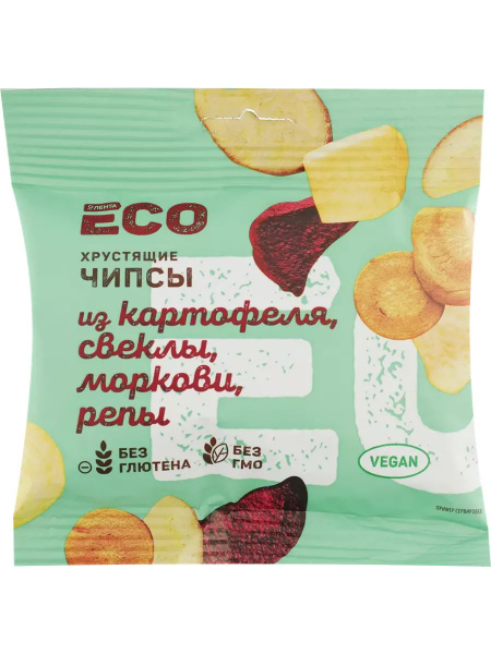 Чипсы овощные ЛЕНТА ЕСО Хрустящие, из картофеля, свеклы, - купить с ...