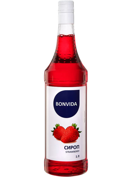 Сироп BONVIDA со вкусом Клубника, 1л - купить с доставкой по выгодным ...