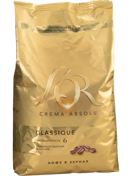 Кофе зерновой L’OR Crema Absolu Classique натуральный - купить с ...