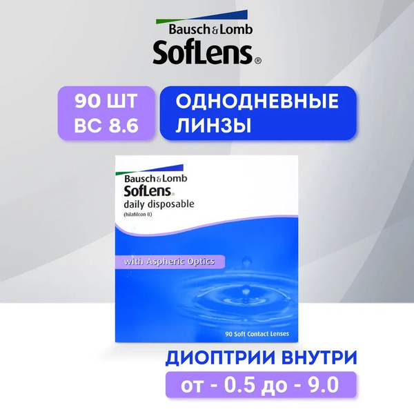 Bausch + Lomb Контактные линзы, -5.25, 8.6, 1 день купить на OZON по ...