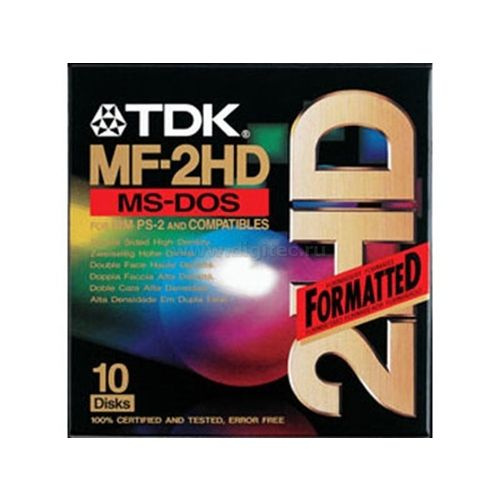 Дискеты TDK MF-2HD MS-DOS, 10 шт/уп - купить с доставкой по выгодным ...