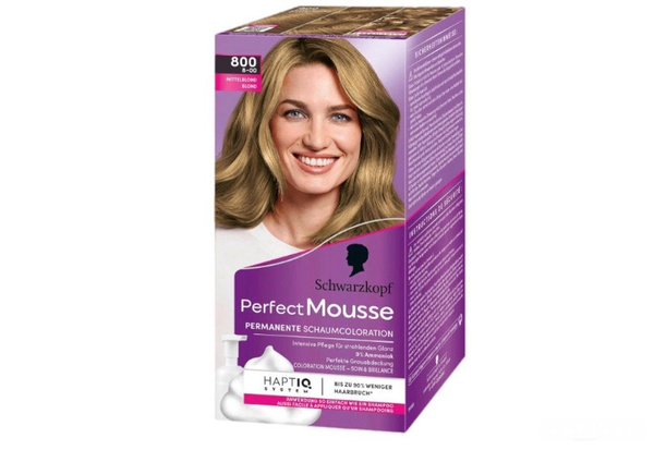 Schwarzkopf Perfect Mousse тон 800 Краска-мусс для волос, Русый ...
