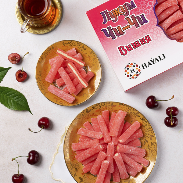 Рахат лукум вишневый с помадной начинкой, Hayali, 1 кг - купить с ...