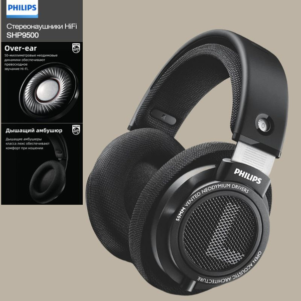 Наушники Вкладыши Philips SHP9500 Проводное + беспроводное 5 TAG6105 ...