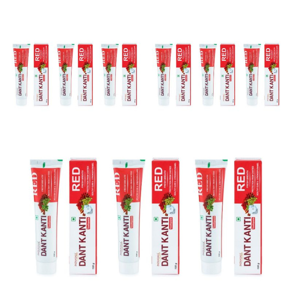 Patanjali Зубная паста, Dant Kanti, Red Toothpaste, с аюрведическими ...