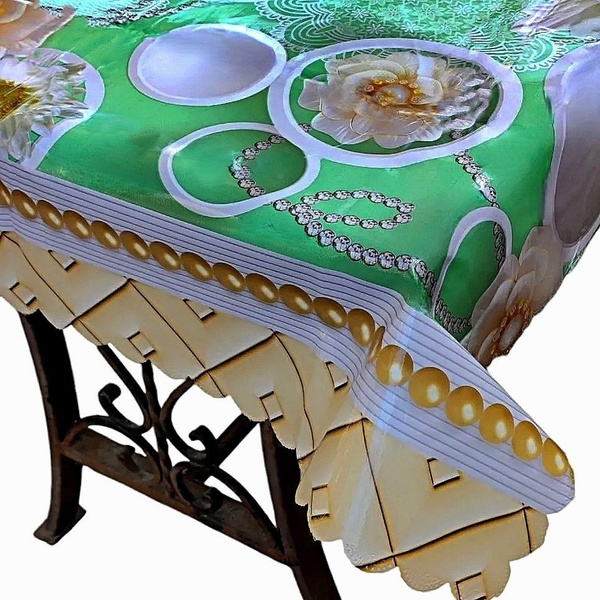 Клеенка на стол на кухню, Laid Table, Скатерть 110х140 тканевая основа ...