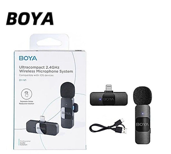 Микрофон универсальный Boya BY-V1 - купить по выгодной цене в интернет ...