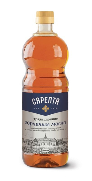 Масло Сарепта горчичное традиционное нерафинированное, 1л купить на ...