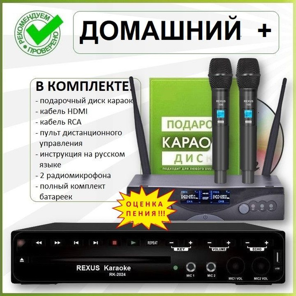 Домашний Плюс - комплект караоке начального уровня для дома, 2 ...