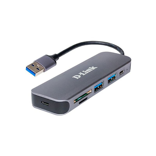 Концентратор D-Link DUB-1325 USB3.0 Hub, 2xUSB3.0 + USB-C, SD/microSD ...