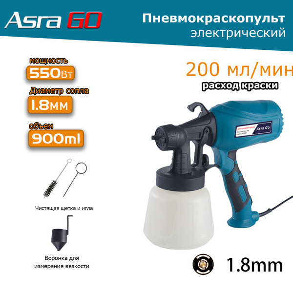 900 мл высоковольтный краскопульт электрический/сетевой , пистолет ...
