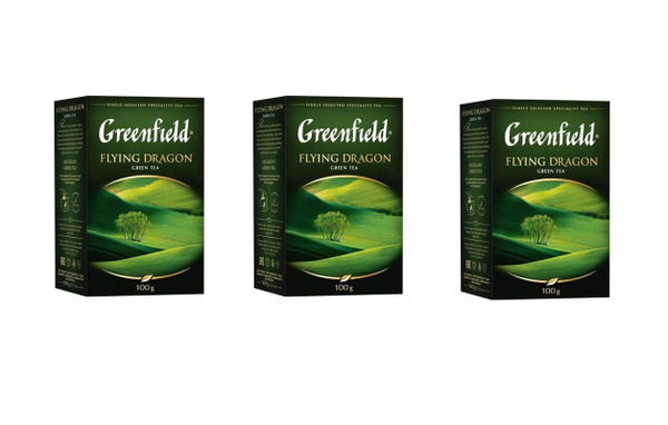 Greenfield Чай зеленый Flying Dragon, 100 г, 3 уп. - купить с доставкой ...