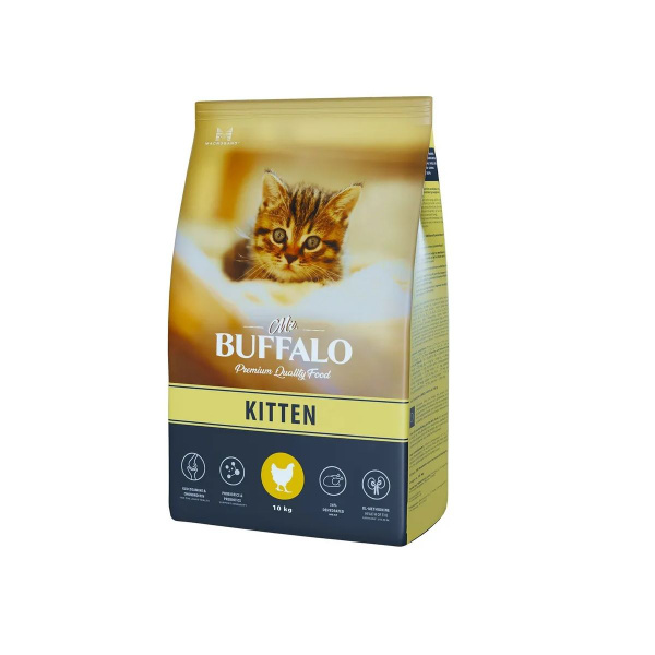 Mr.Buffalo KITTEN сухой корм для котят Курица 10кг купить на OZON по ...