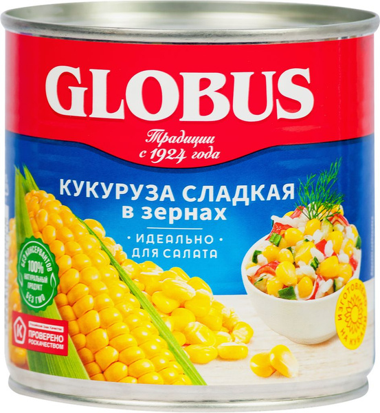 Кукуруза GLOBUS сладкая, в зернах, 340г купить на OZON по низкой цене ...