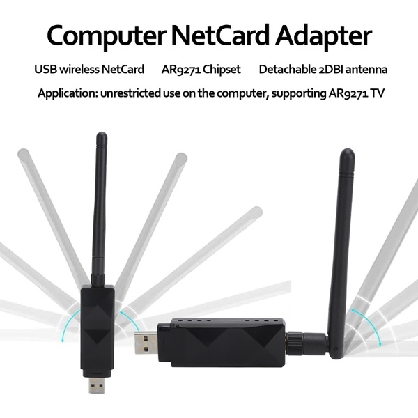 Беспроводная сетевая карта AR9271 USB WiFi Адаптер Съемный антенный ...