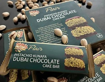 Дубайский шоколад Flair "PISTACHIO KUNAFA DUBAI CHOCOLATE CAKE BAR ...