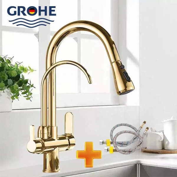 Смеситель для кухни GROHE с подключением фильтра для питьевой воды и ...