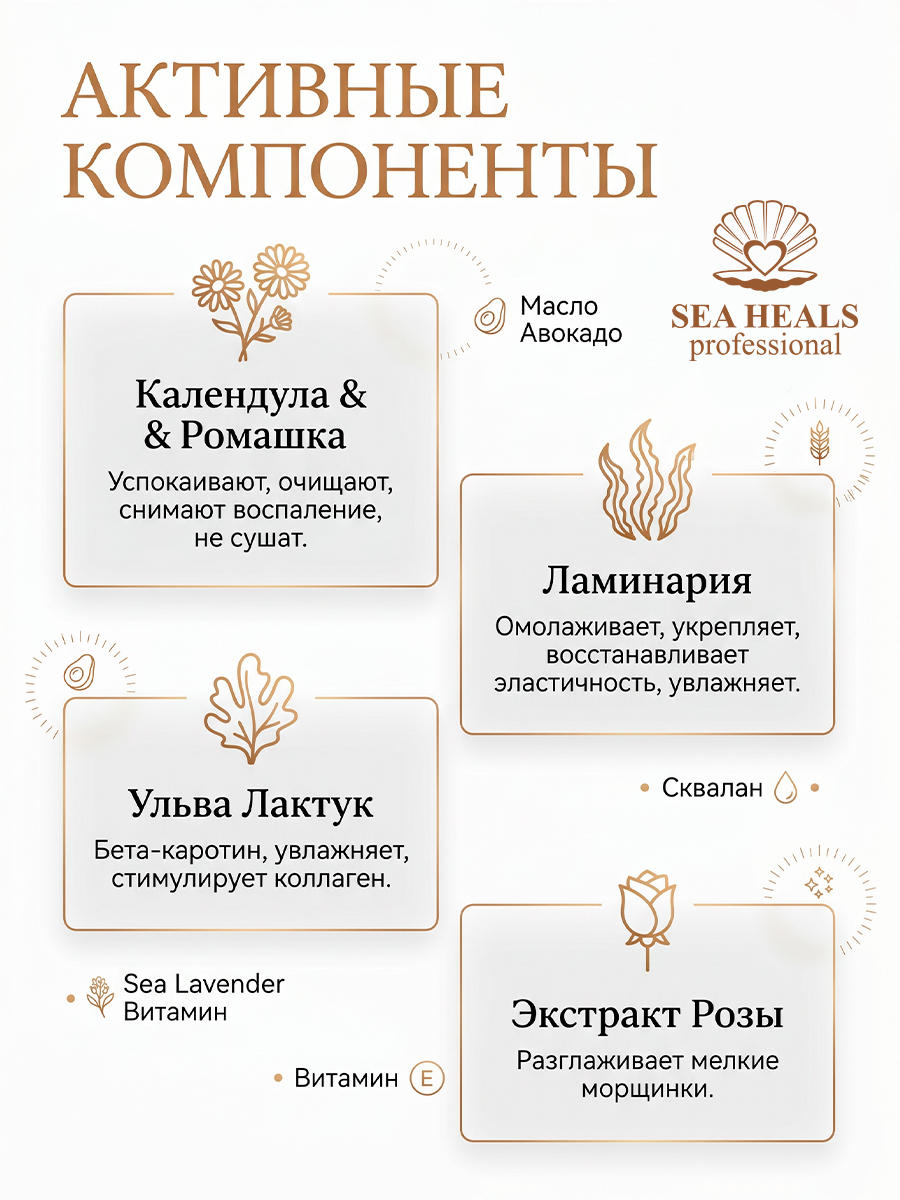 Гель для умывания, календула и ромашка