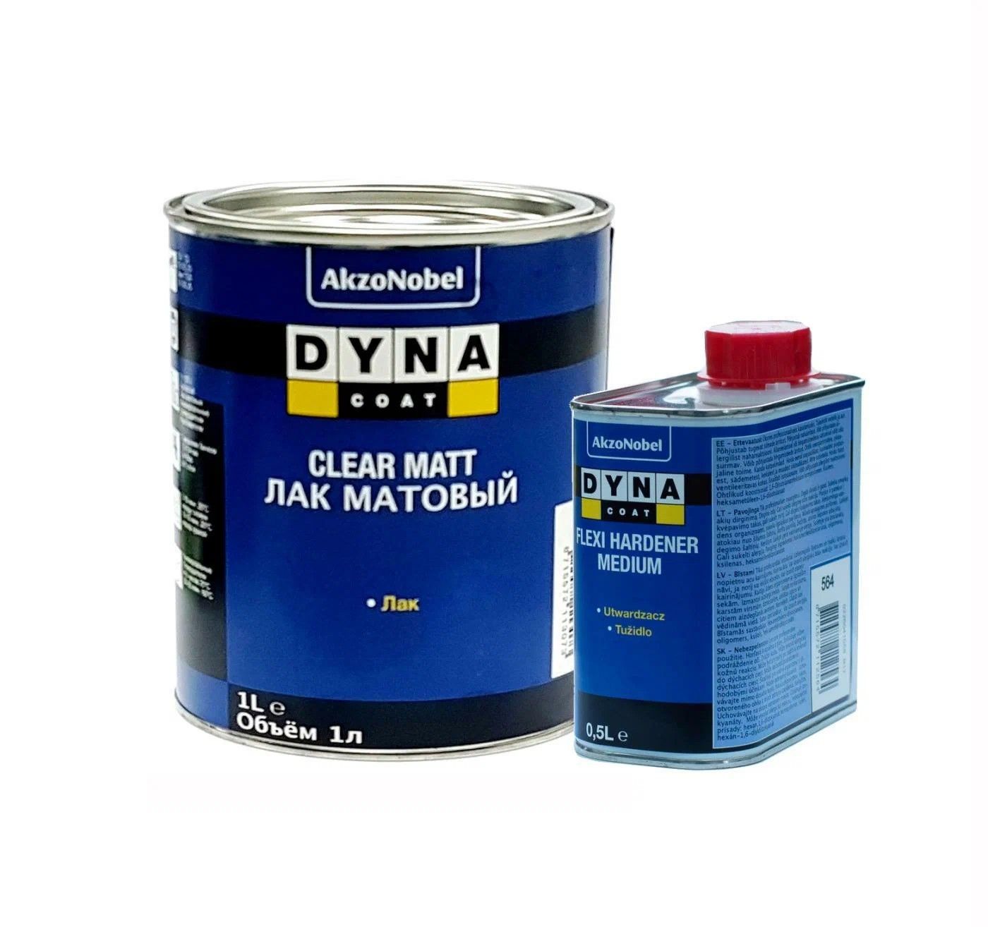 Лак матовый Dynacoat Clear Matt 1 л. + отвердитель Flexi Medium 0,5 л.