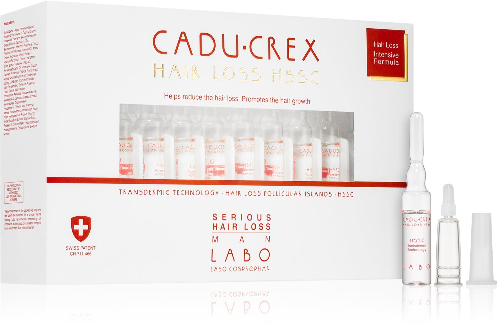 Лечение волос против серьезного выпадения волос CADU-CREX Hair Loss HSSC Serious Hair Loss for men 20x3,5 ml