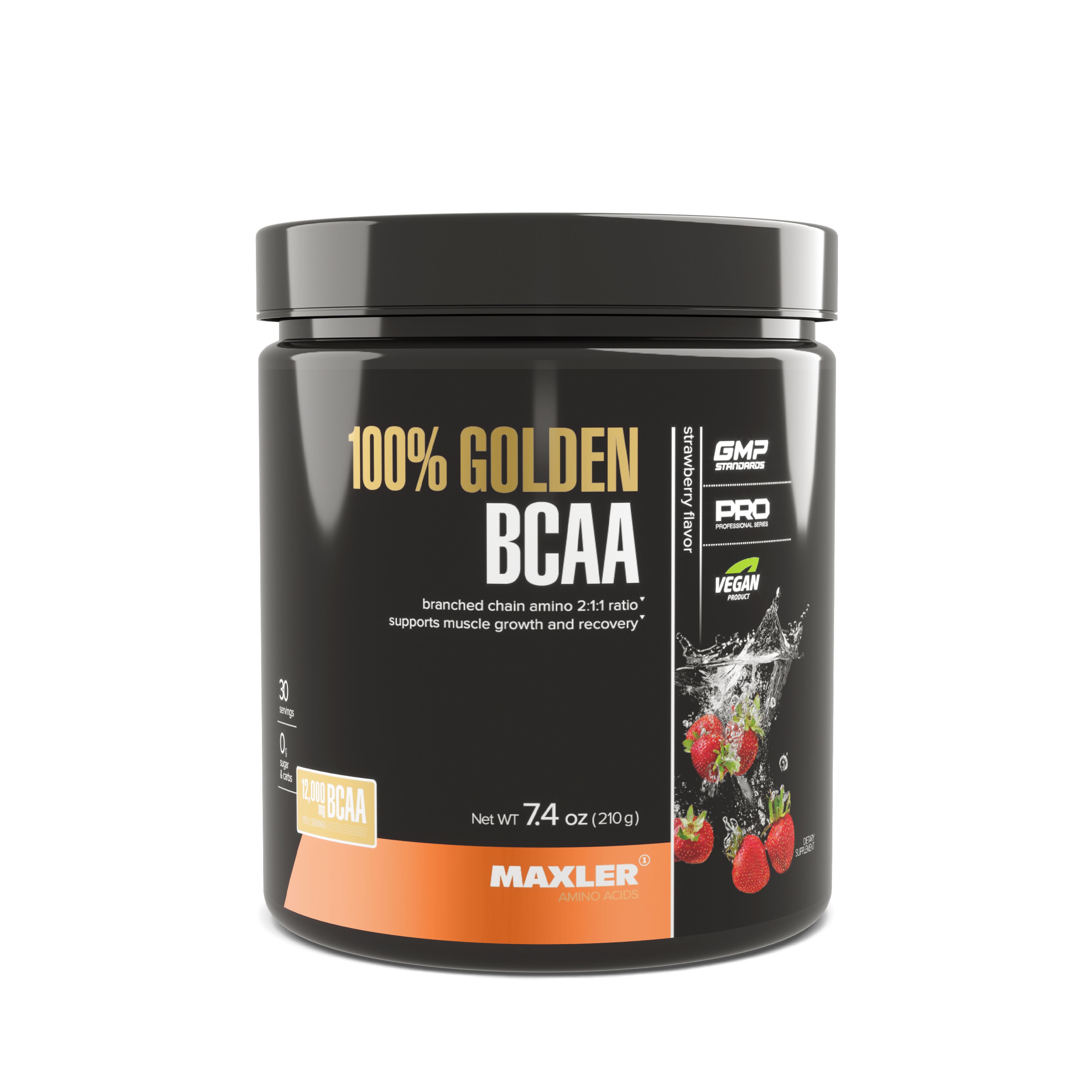 Аминокислоты Maxler 100% Golden BCAA 2:1:1 210г Клубника