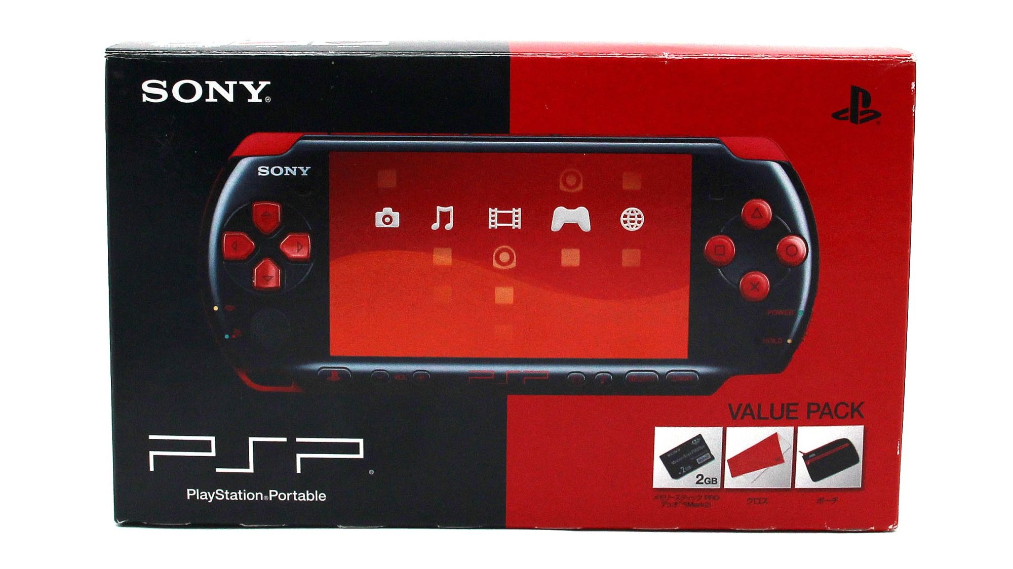 Игровая приставка Sony PSP 3000 Slim Black/Red 2 Gb В коробке