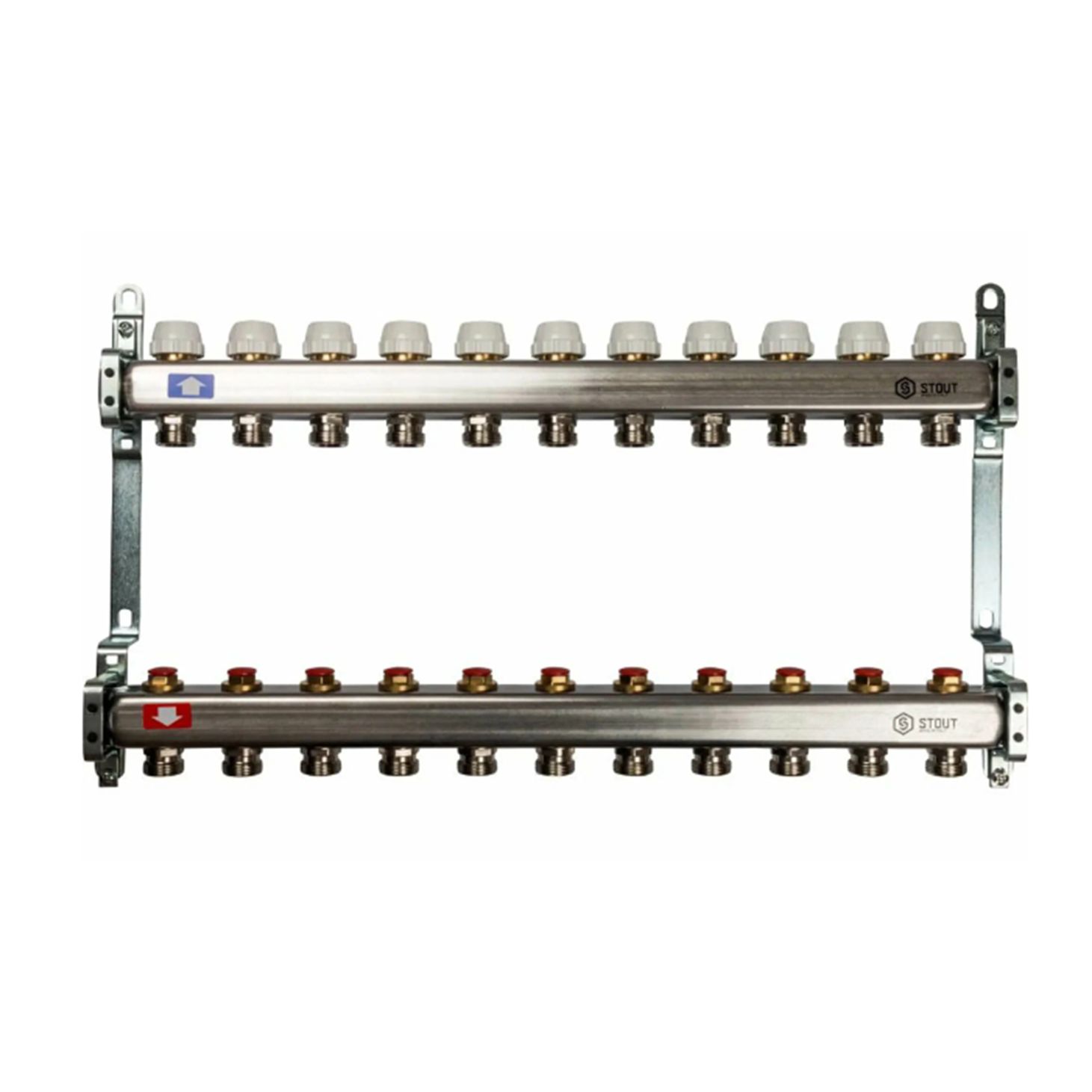 Stout коллектор из нержавеющей стали с расходомерами 13 вых. W902 / 8 вых 0-32-1840 евроконус 3/4. Коллекторная группа 1" - 8 хокранадов с расходомерами квадратфото. Коллектор на 12 выходов. Коллектор на 12 выходов.