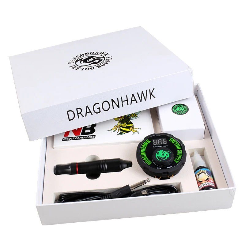 Dragonhawk Полный набор тату машинок для начинающ