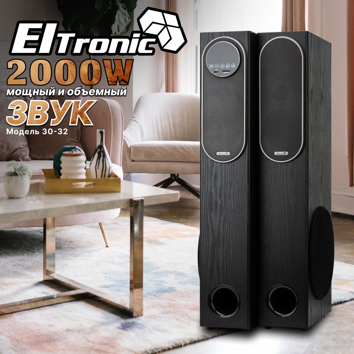 Акустическая система Eltronic 30-32 HOME SOUND, черный - купить по низким  ценам в интернет-магазине OZON (1504232651)