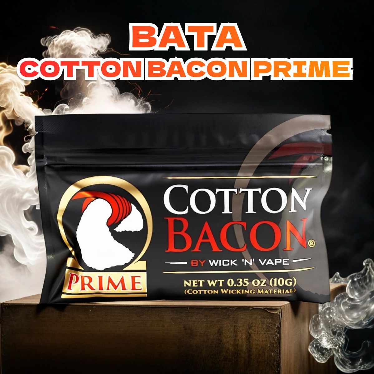 Ватахлопковаяcottonbaconprimeдляэлектронныхиспарителейинамотки,ватадлявейпа