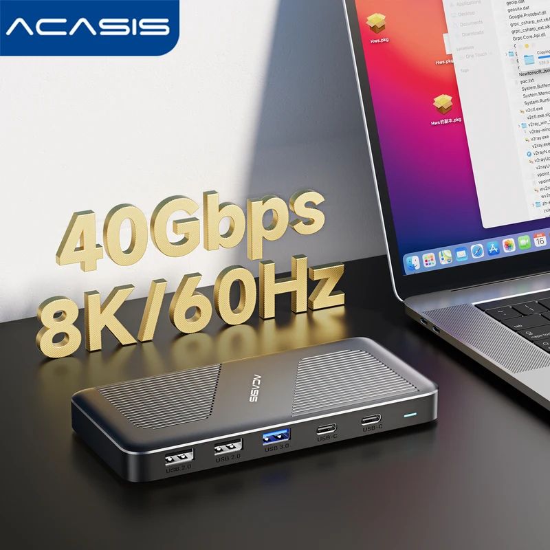 11-портовая док-станция Thunderbolt Hub, Acasis DS-9003 40 Гбит/с, USB-C Hub, Type-C Docking Station Док-станция Type-C