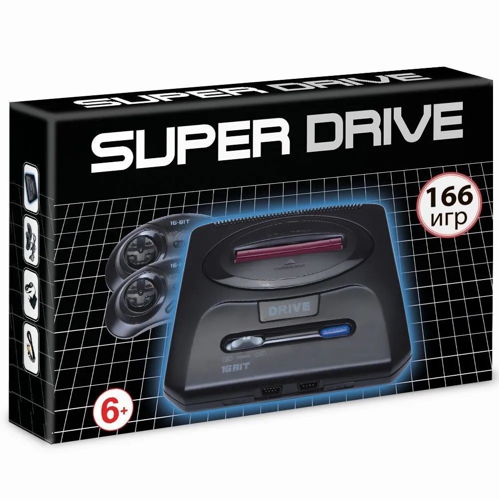 Игровая приставка 16 bit Super Drive Classic 160 игр + 2 геймпада Genesis -  купить с доставкой по выгодным ценам в интернет-магазине OZON (528113008)