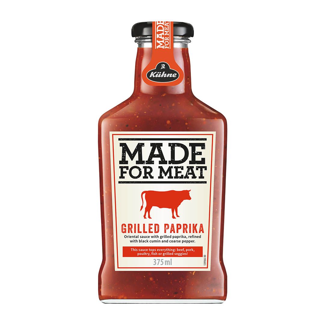 Соус Kuhne Made for Meat томатный с перцем гриль,Grilled Paprika, 375 мл