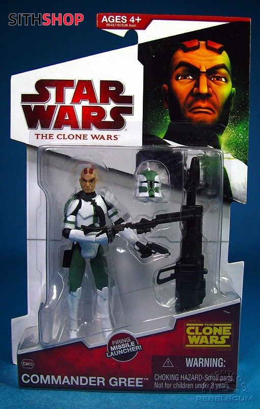 Hasbro Star Wars The Clone Wars Clone Commander Gree 3.75 Inch Action Figure