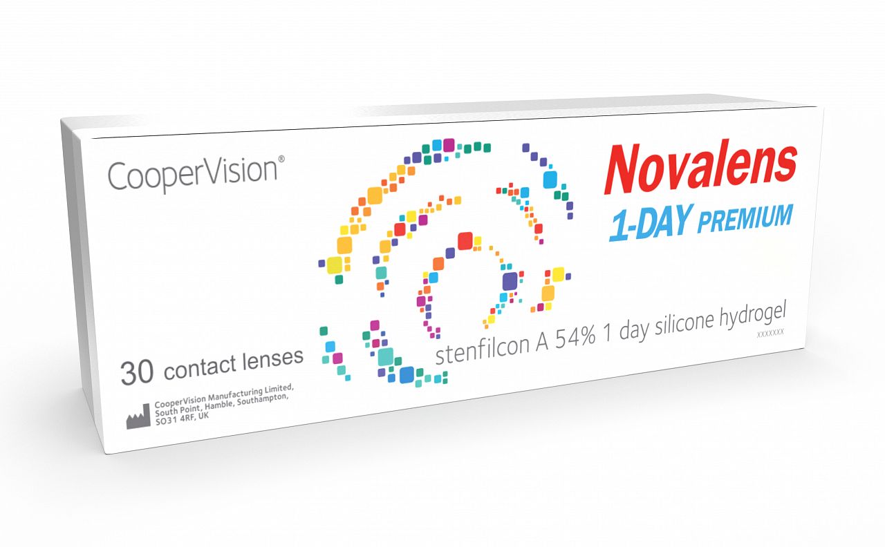 ОДНОДНЕВНЫЕконтактныелинзыCooperVision-Novalens1dayPremium/-7.5/14.2/8.4.,30шт