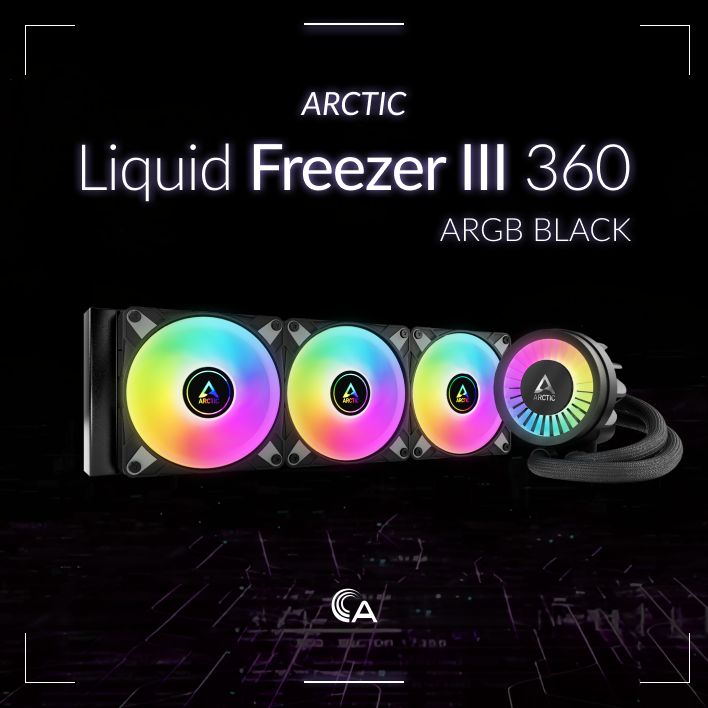 СистемаводяногоохлажденияArcticLiquidFreezerIII360ARGBBlack