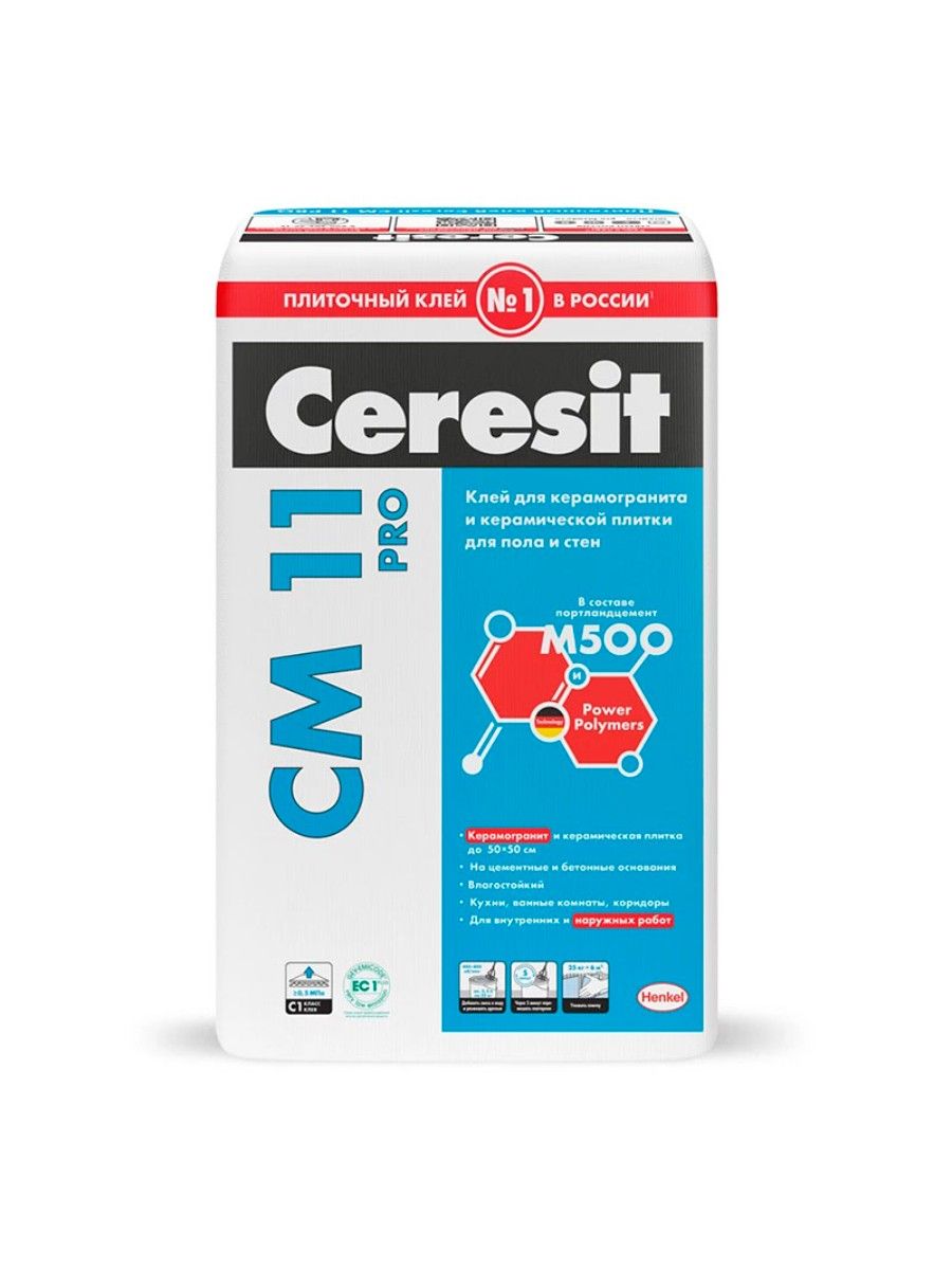 CERESITCM11PROклейдлякерамическойплиткидляполаистенвнутрииснаружипомещения(5кг)