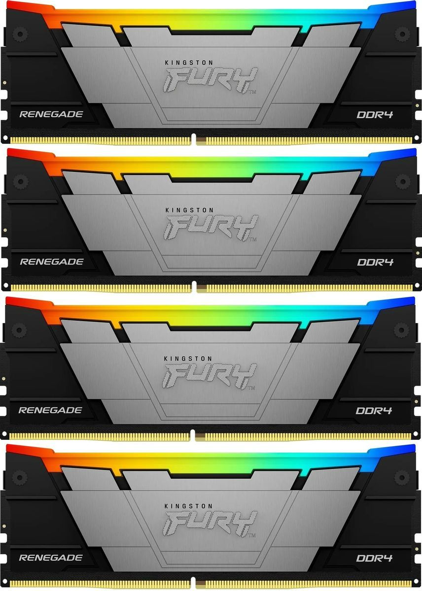 Kingston Fury Оперативная память Renegade RGB DDR4 3200 МГц 4x8 ГБ (KF432C16RB2AK4/32)