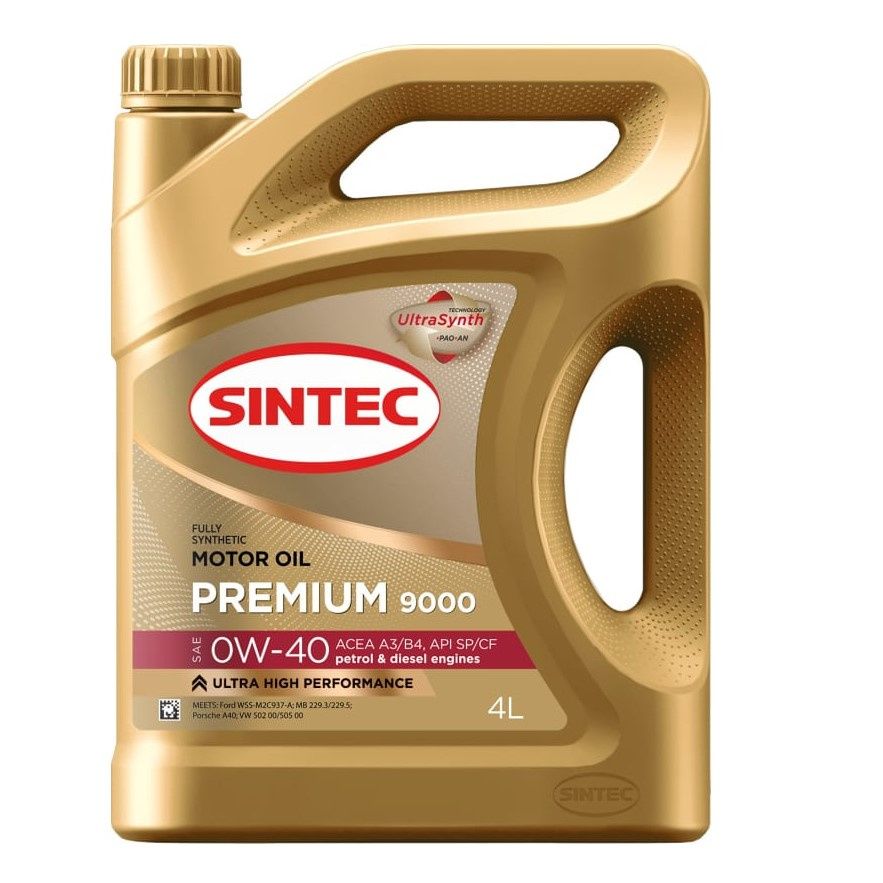 SINTECPremium9000SP/CF0W400W-40Масломоторное,Синтетическое,4л