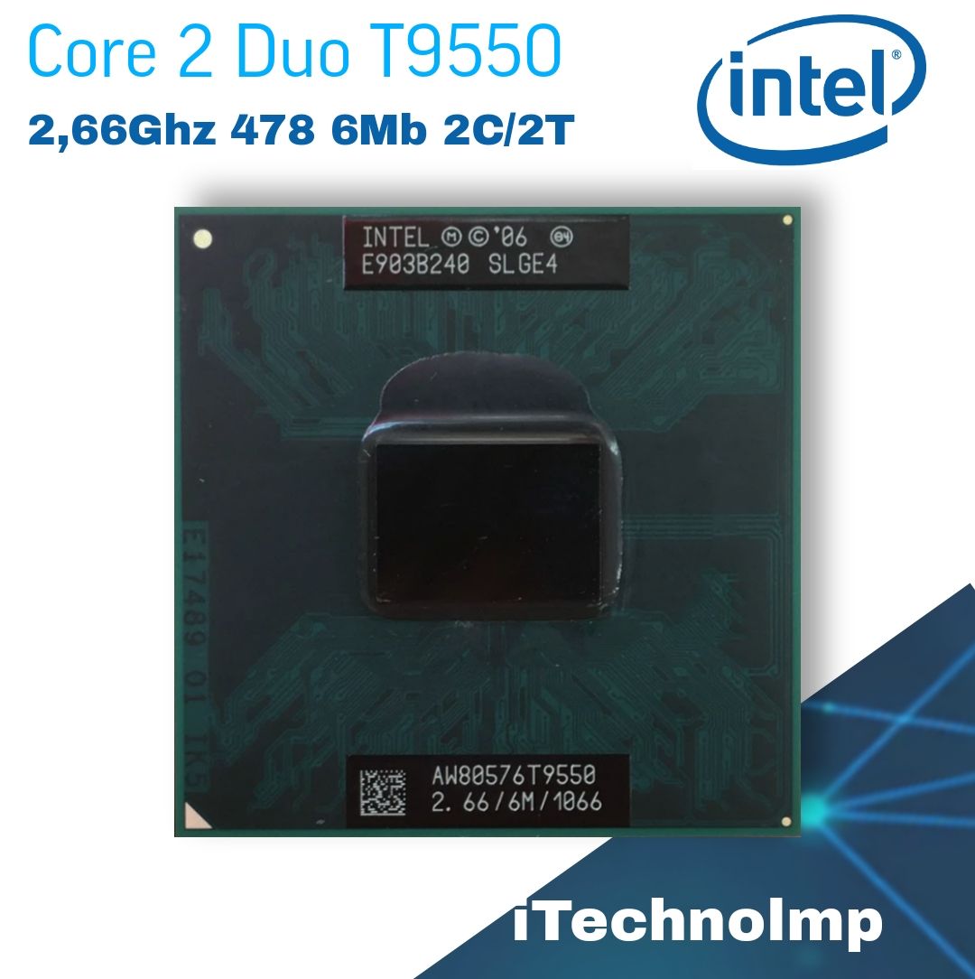 ПроцессордляноутбукаIntelCore2DuoT9550(2,66ГГц,LGA478,6Мб,2ядра)