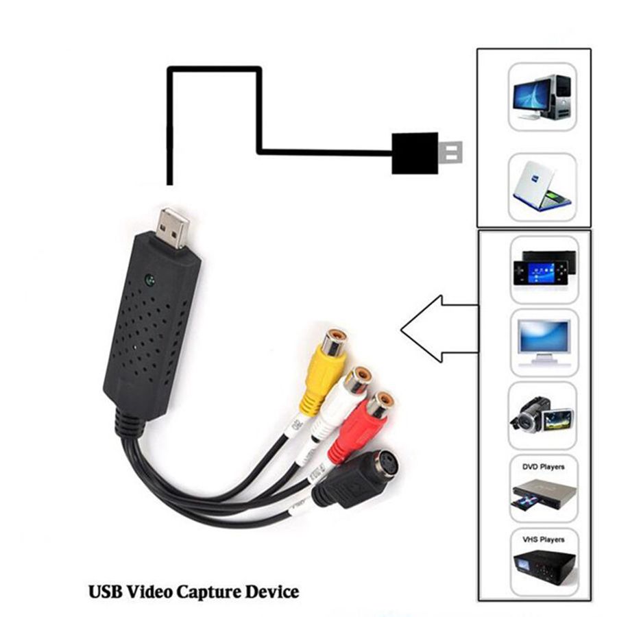 АдаптерВидеозахватаUSB2.0AVTVDVDDVRКартаЗахватаСтереозвука
